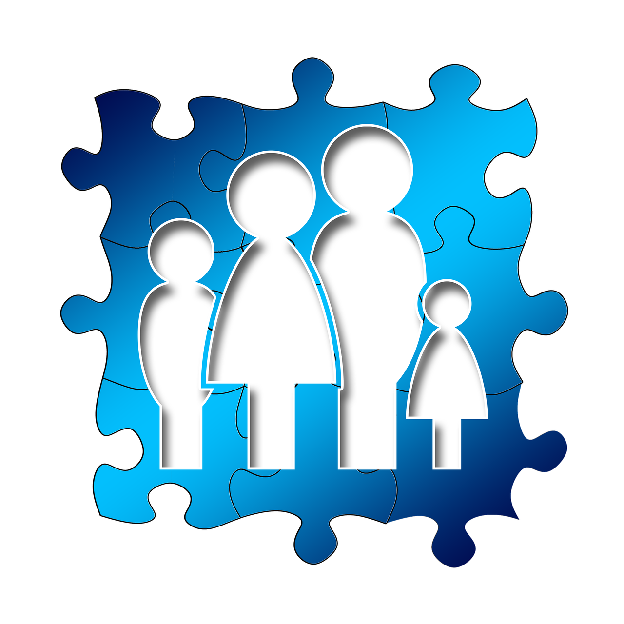blue family puzzle